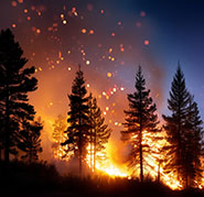 Wind-driven ember danger threatening homes